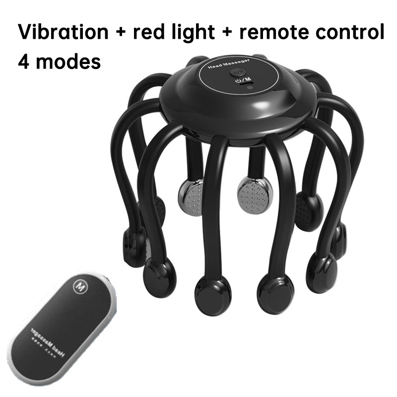 Head Massager Vibration Relaxation Sleep Scalp Stress Relax Electric Octopus Head Massager